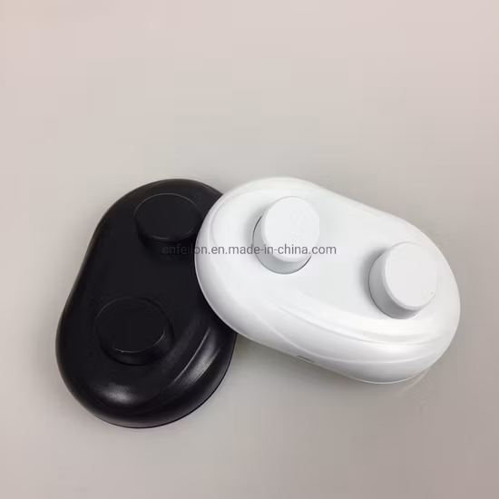 Black White Transparent 250V 2A Double Gang Push Button Power Cord Foot Switch for Floor Light Lamp on off Control