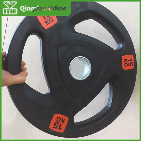 Customized Logo Gym Equipment Sporting Products Fitness Barbell Weight Powerlifting Rubber Weight Plates