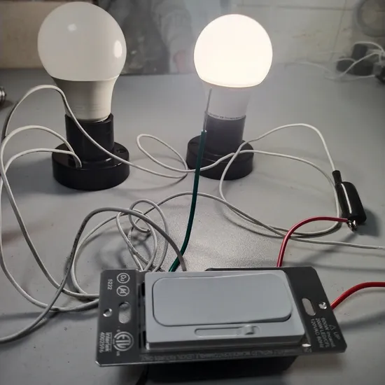 Toggle Wall Switch Wood Panel Light Dimmer Switch